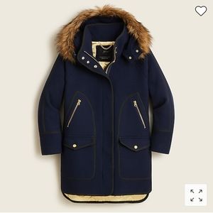 J. CREW New Summit Parka in Italian Stadium Cloth Wool TALL